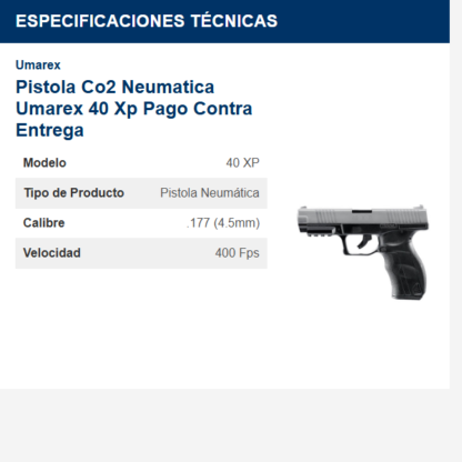 pistola-co2-neumatica-umarex-40-xp-pago-contra-entrega