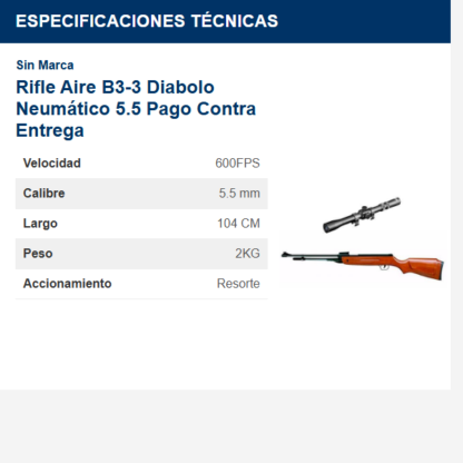 rifle-aire-b3-3-diabolo-neumático-55-pago-contra-entrega