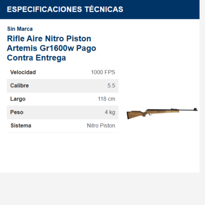 rifle-aire-nitro-piston-artemis-gr1600w-pago-contra-entrega
