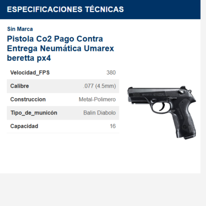 pistola-co2-pago-contra-entrega-neumática-umarex-beretta-px4