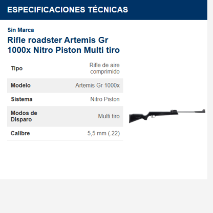 rifle-roadster-artemis-gr-1000x-nitro-piston-multi-tiro