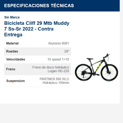 bicicleta-cliff-29-mtb-muddy-7-ss-sr-2022---contra-entrega
