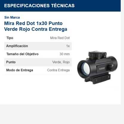 mira-red-dot-1x30-punto-verde-rojo-contra-entrega