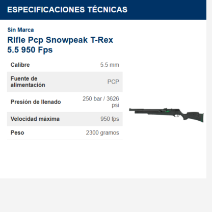 rifle-pcp-snowpeak-t-rex-55-950-fps