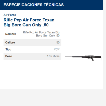 rifle-pcp-air-force-texan-big-bore-gun-only-50