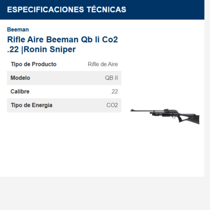 rifle-aire-beeman-qb-ii-co2-22-ronin-sniper