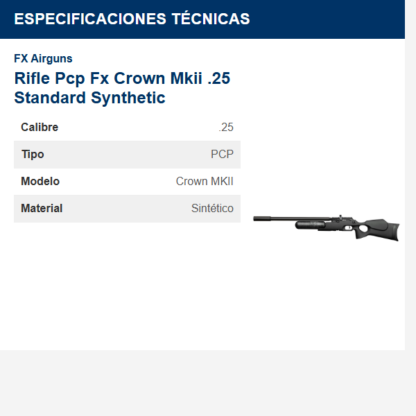 rifle-pcp-fx-crown-mkii-25-standard-synthetic