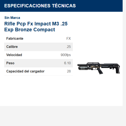 rifle-pcp-fx-impact-m3-25-exp-bronze-compact