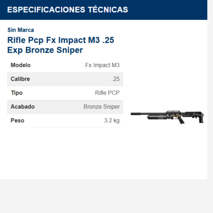 rifle-pcp-fx-impact-m3-25-exp-bronze-sniper