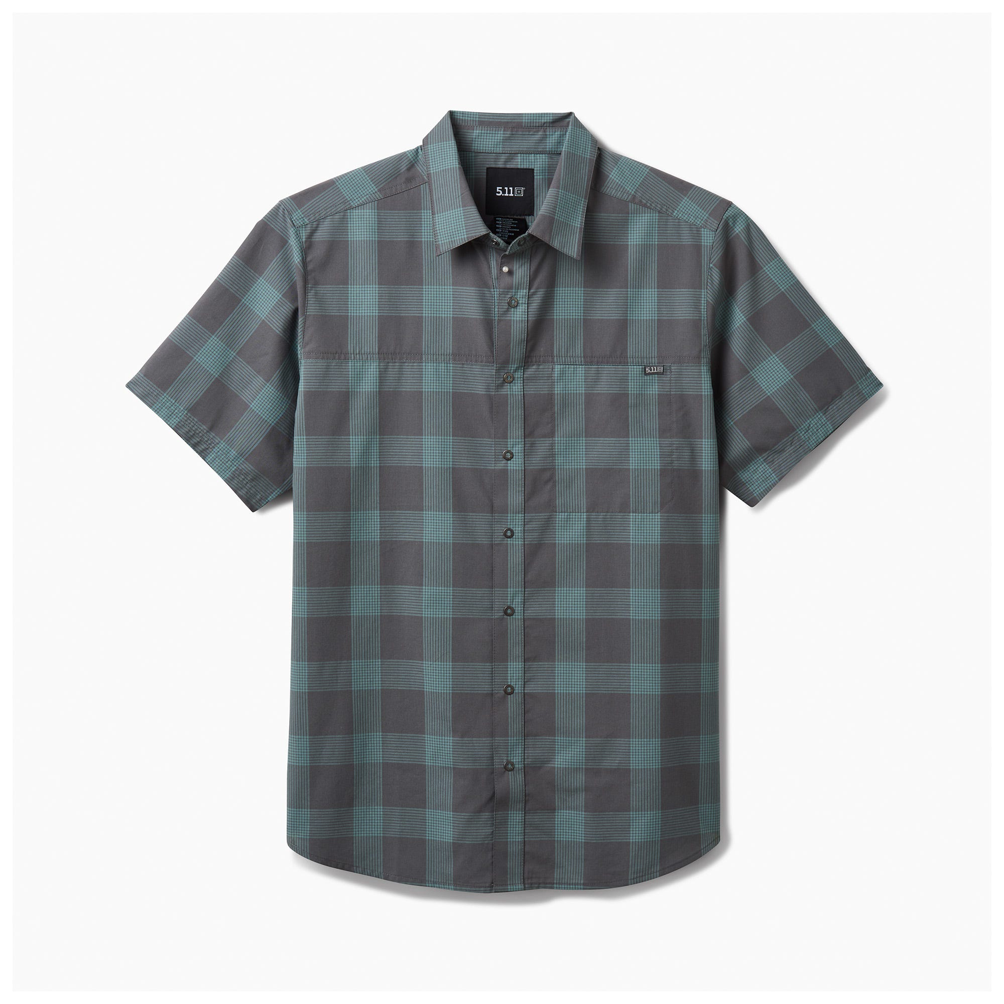 5.11 Camisa Wyatt de manga corta a cuadros