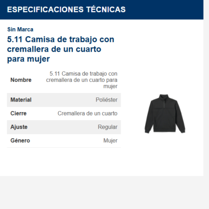 511-camisa-de-trabajo-con-cremallera-de-un-cuarto-para-mujer
