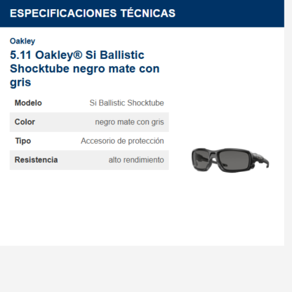 511-oakley-si-ballistic-shocktube-negro-mate-con-gris