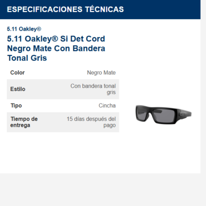 511-oakley-si-det-cord-negro-mate-con-bandera-tonal-gris