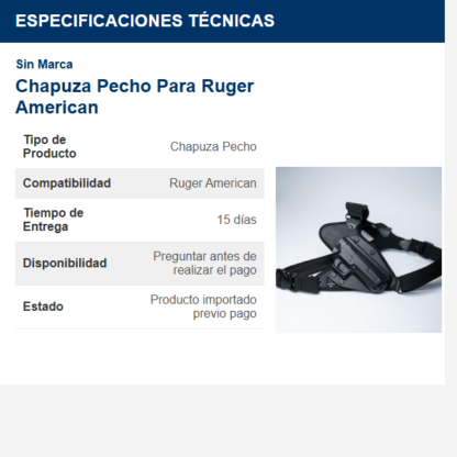 chapuza-----pecho-para-ruger-american