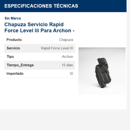 chapuza-----servicio-rapid-force-level-iii-para-archon--