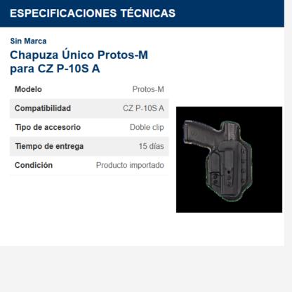 chapuza--único-protos-m-para-cz-p-10s-a